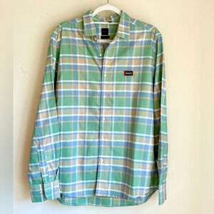 Hugo Boss Men’s Long Sleeve Plaid Button-Down Shirt - Size L